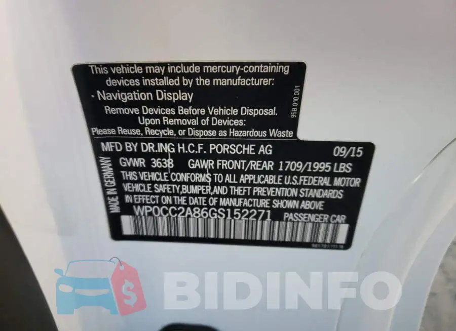 WP0CC2A86GS152271 Photo# 10