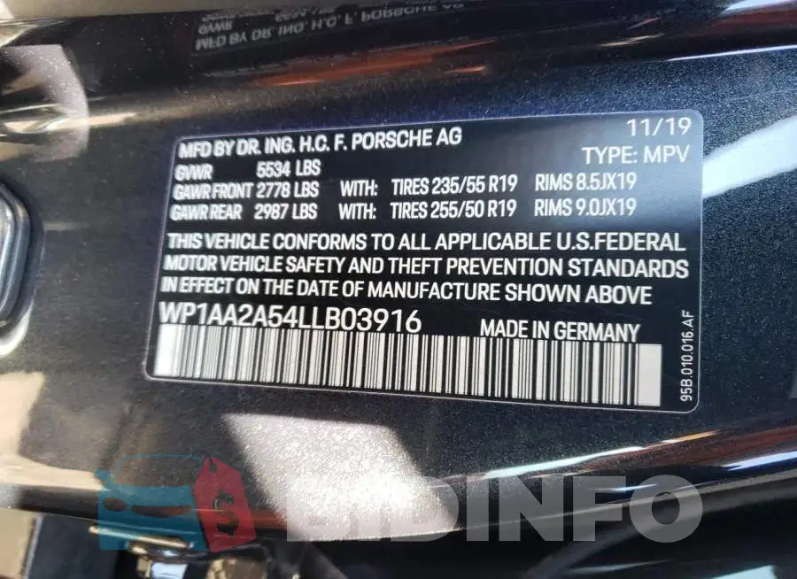 WP1AA2A54LLB03916 Photo# 10