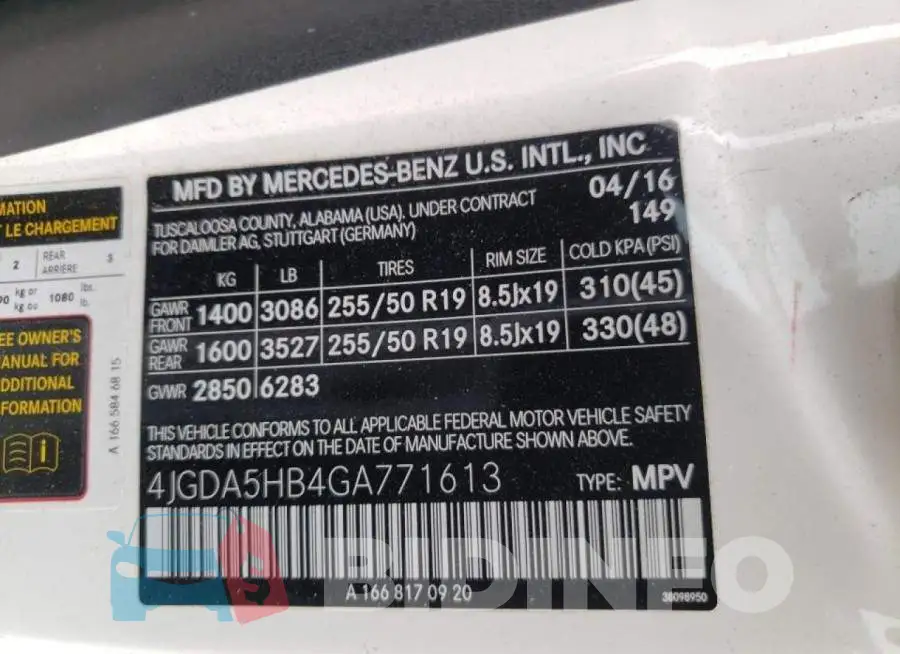 4JGDA5HB4GA771613 Photo# 10