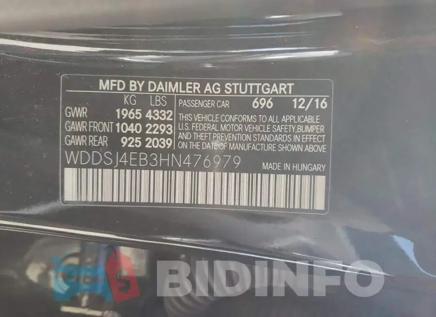 WDDSJ4EB3HN476979 Photo# 10