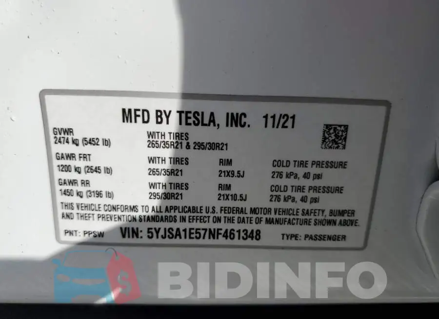 5YJSA1E57NF461348 Photo# 10