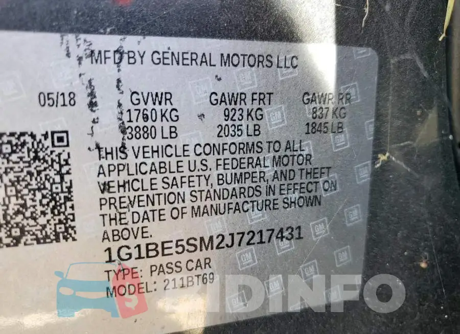 1G1BE5SM2J7217431 Photo# 10