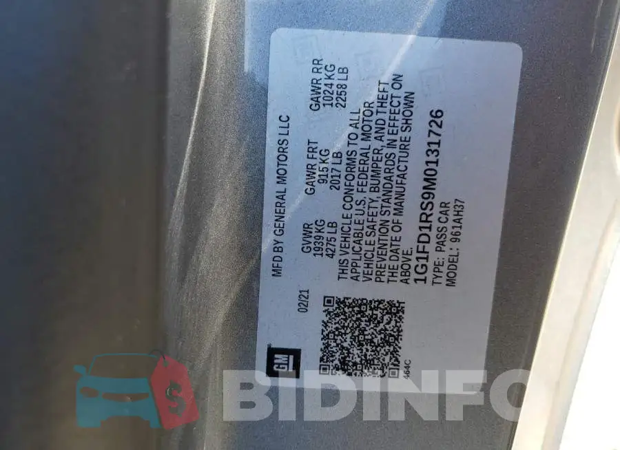 1G1FD1RS9M0131726 Photo# 10