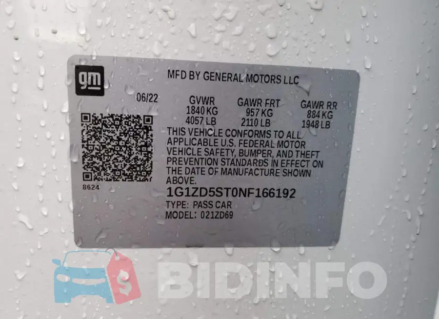 1G1ZD5ST0NF166192 Photo# 12