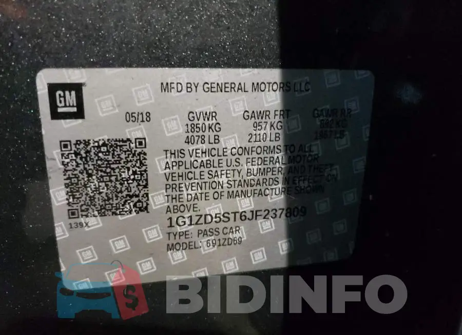 1G1ZD5ST6JF237809 Photo# 10