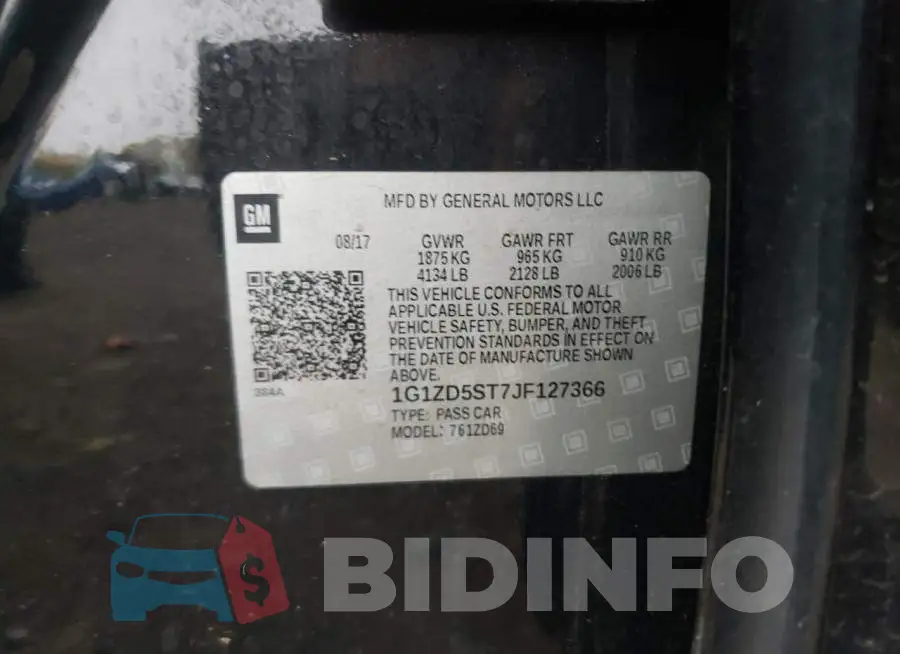 1G1ZD5ST7JF127366 Photo# 10