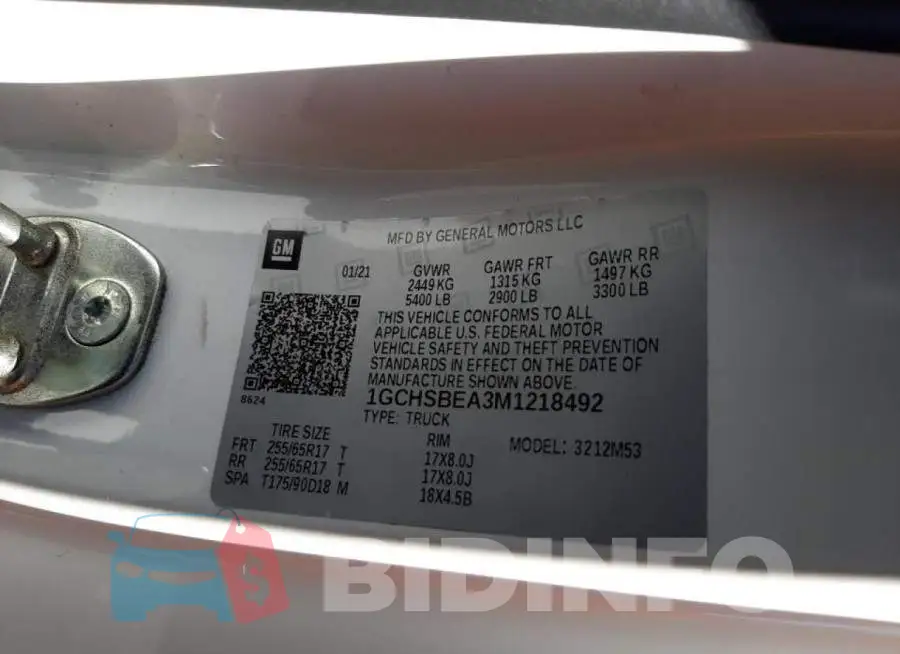 1GCHSBEA3M1218492 Photo# 10