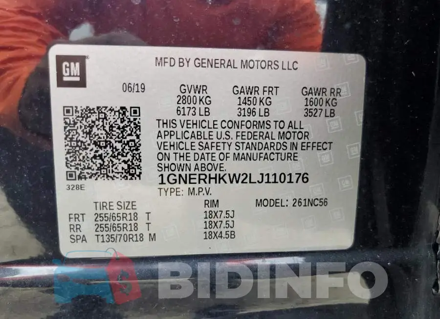 1GNERHKW2LJ110176 Photo# 10