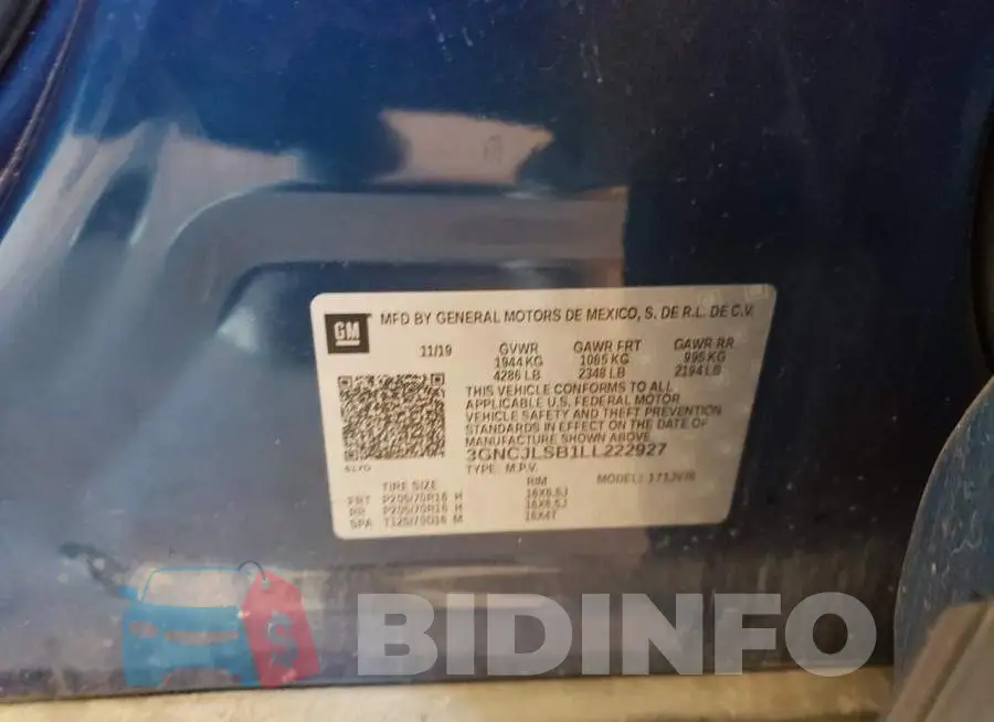 3GNCJLSB1LL222927 Photo# 10