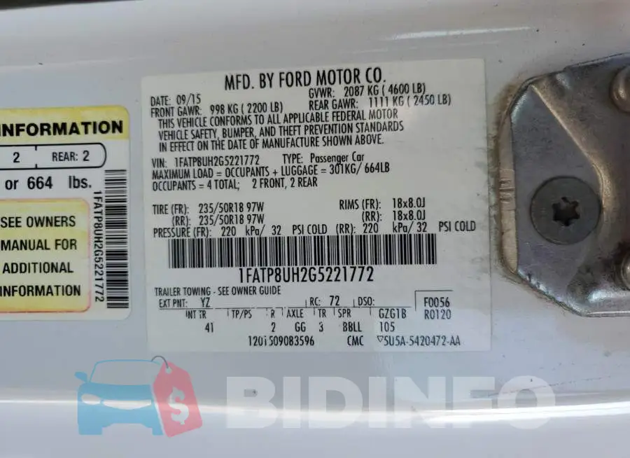 1FATP8UH2G5221772 Photo# 10