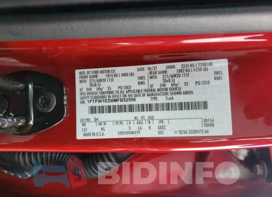 1FTFW1ED8MFB52556 Photo# 10