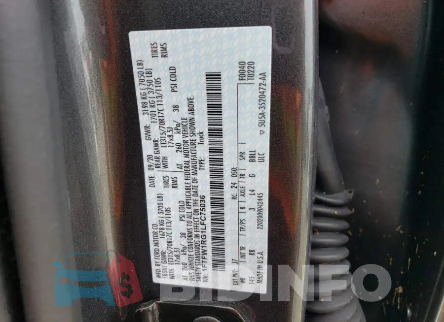 1FTFW1RG1LFC75036 Photo# 10