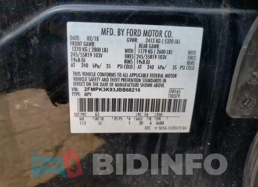 2FMPK3K93JBB68216 Photo# 10