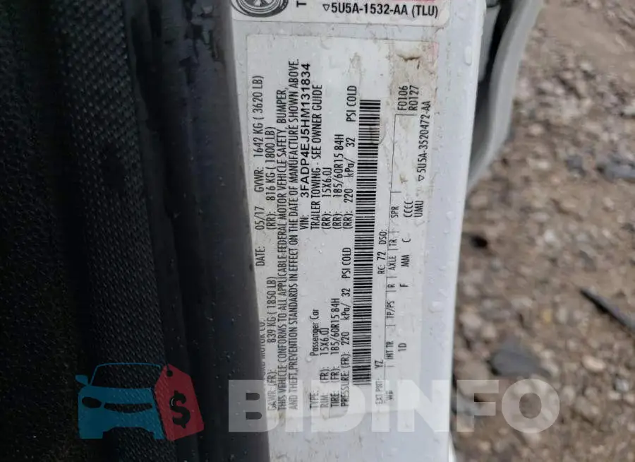 3FADP4EJ5HM131834 Photo# 10
