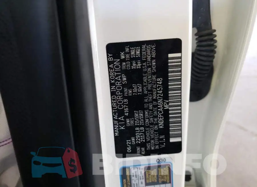 KNDEPCAA6N7245748 Photo# 10