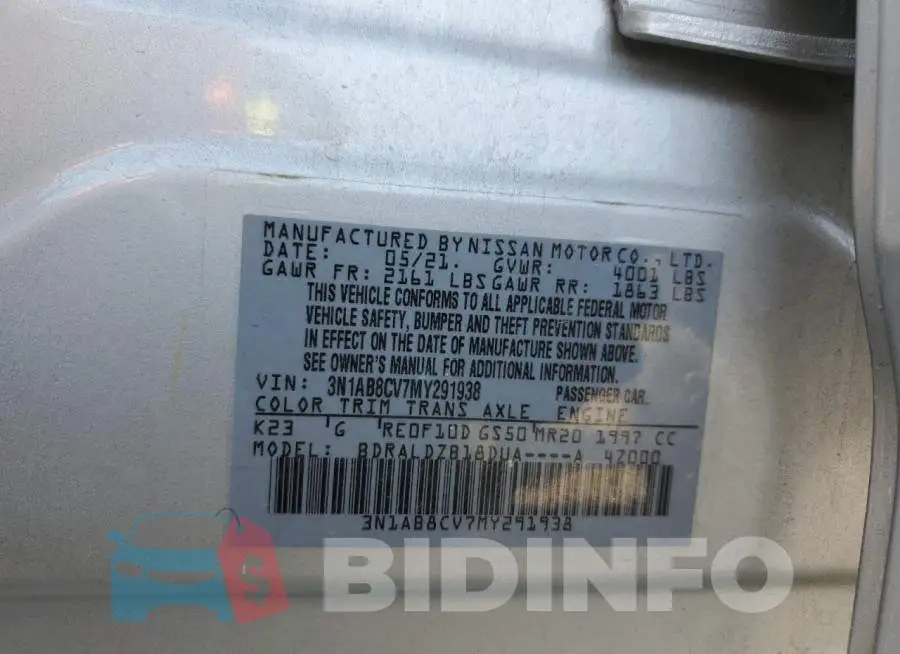 3N1AB8CV7MY291938 Photo# 10