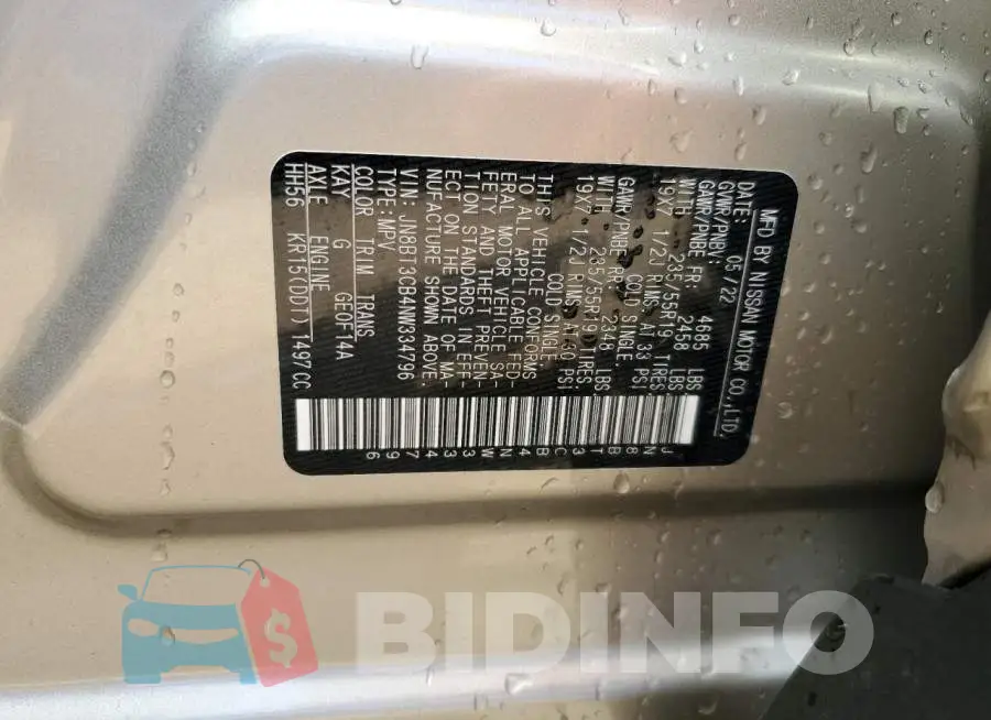 JN8BT3CB4NW334796 Photo# 10