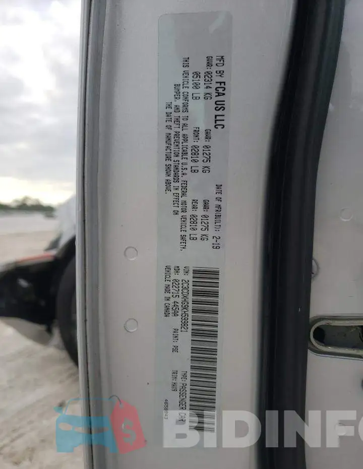 2C3CDXHG9KH599821 Photo# 10