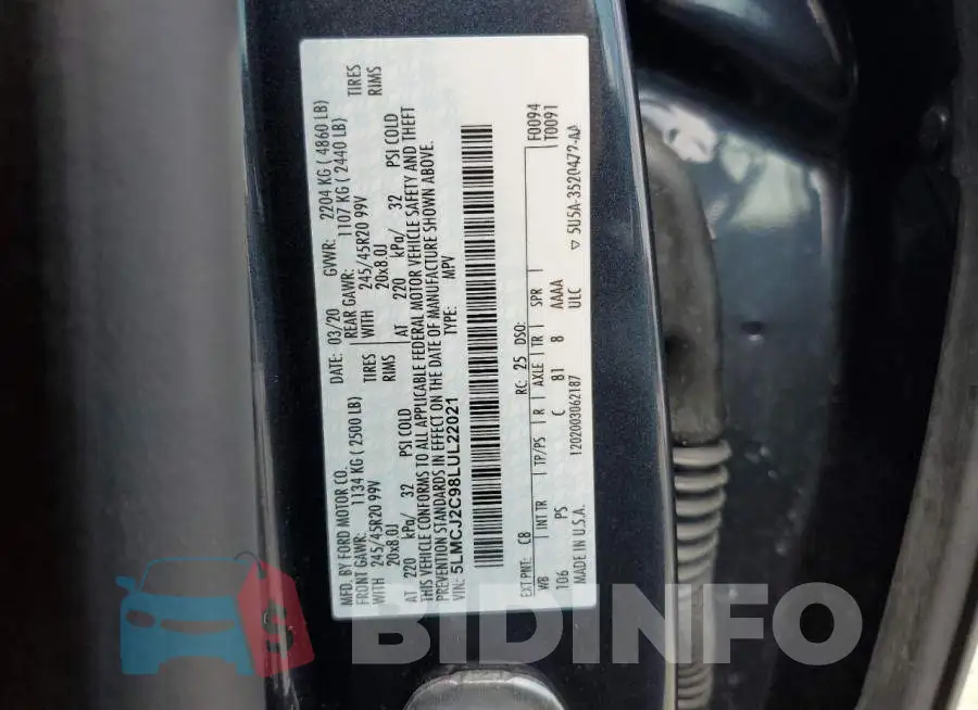 5LMCJ2C98LUL22021 Photo# 10