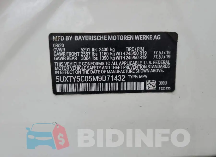 5UXTY5C05M9D71432 Photo# 10