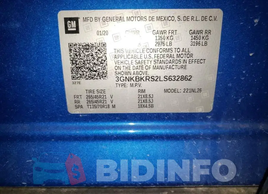 3GNKBKRS2LS632862 Photo# 10