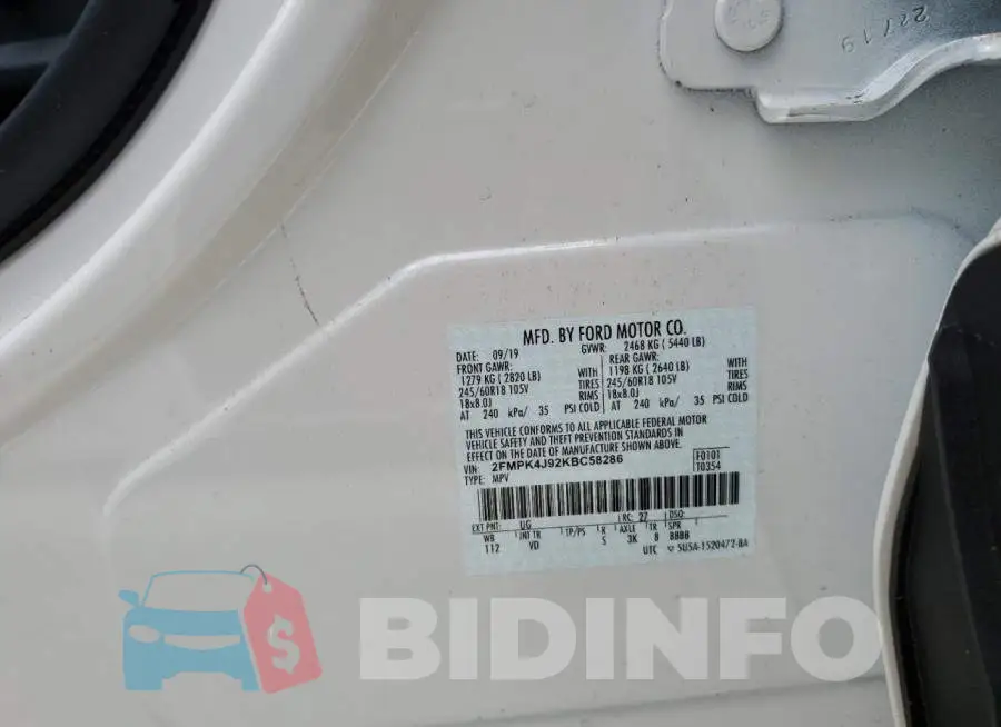 2FMPK4J92KBC58286 Photo# 10