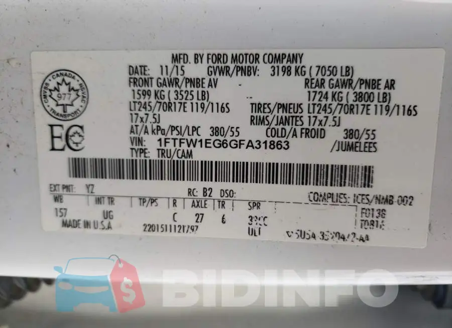 1FTFW1EG6GFA31863 Photo# 10
