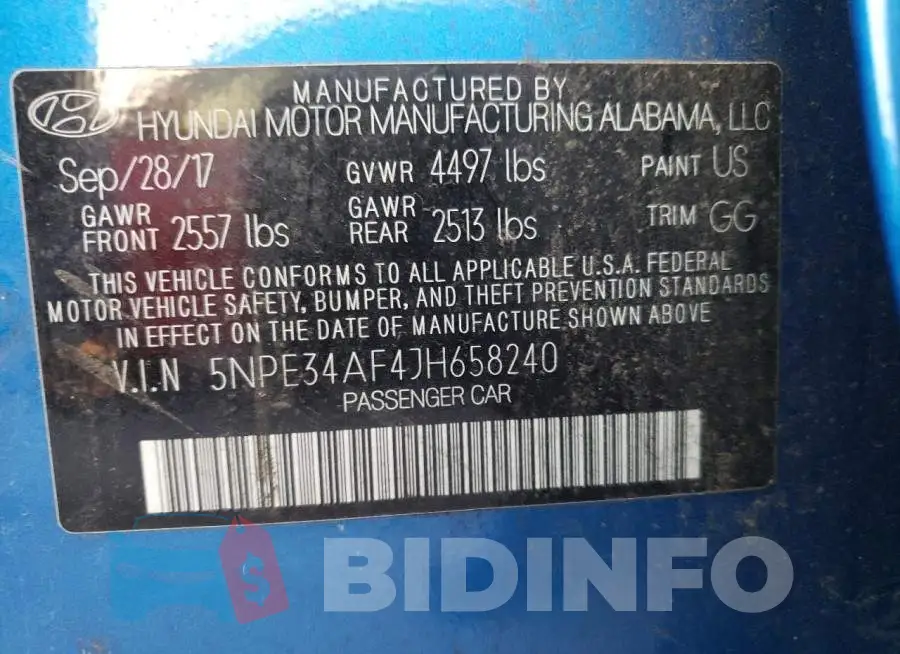 5NPE34AF4JH658240 Photo# 10