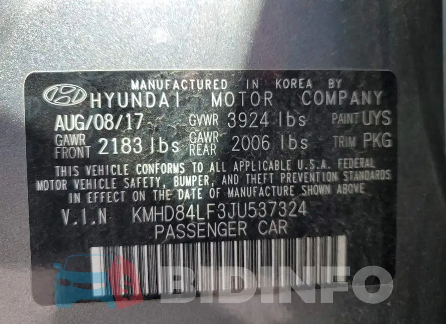 KMHD84LF3JU537324 Photo# 10