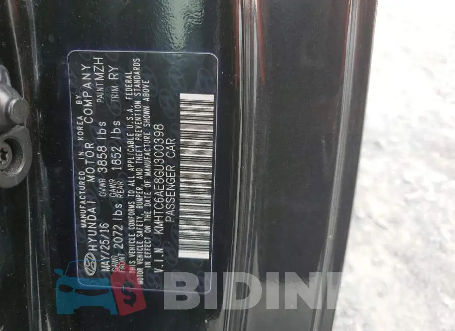 KMHTC6AE8GU300398 Photo# 10