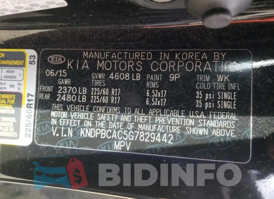 KNDPBCAC5G7829442 Photo# 10