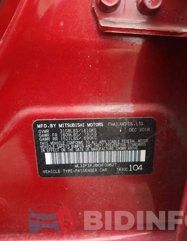 ML32F3FJ8KHF09627 Photo# 10