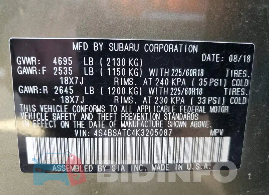 4S4BSATC4K3205087 Photo# 10