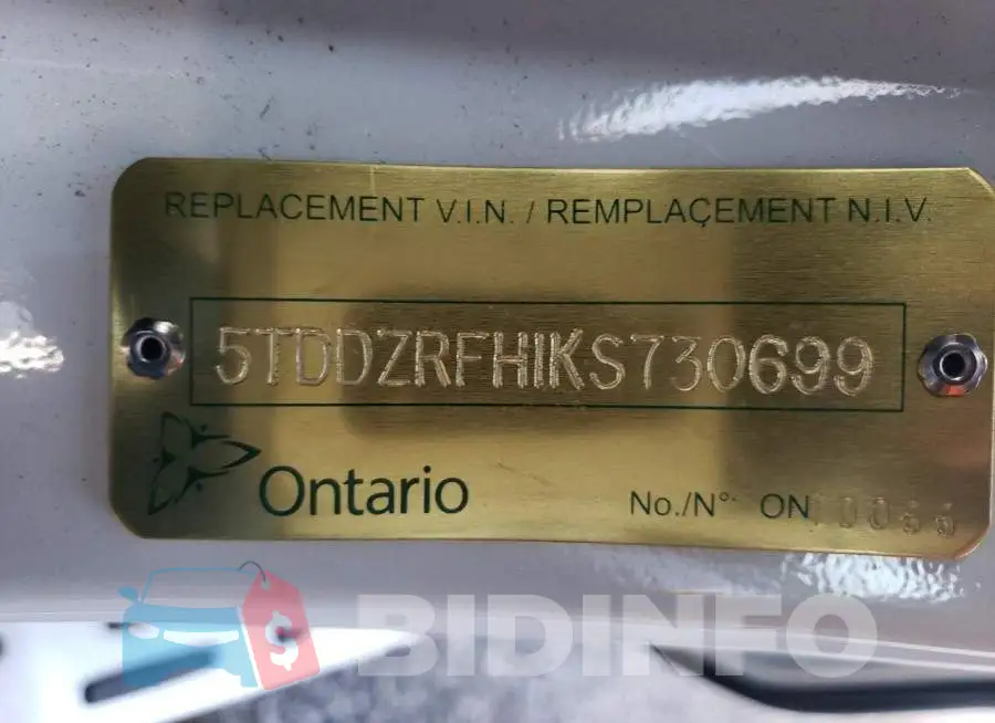 5TDDZRFH1KS730699 Photo# 10