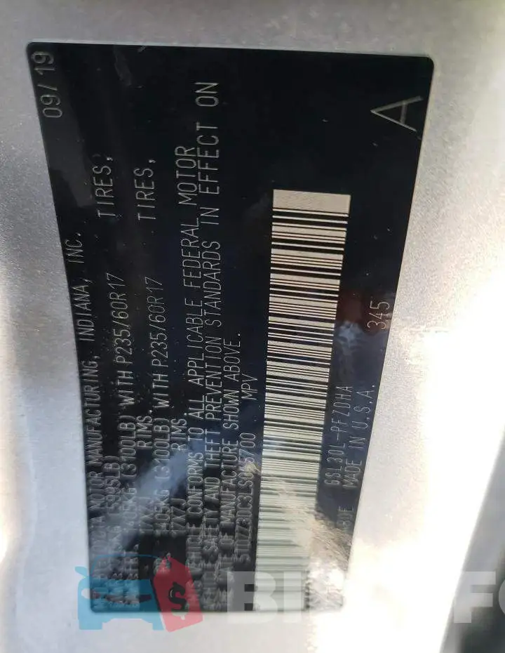 5TDZZ3DC3LS045700 Photo# 10