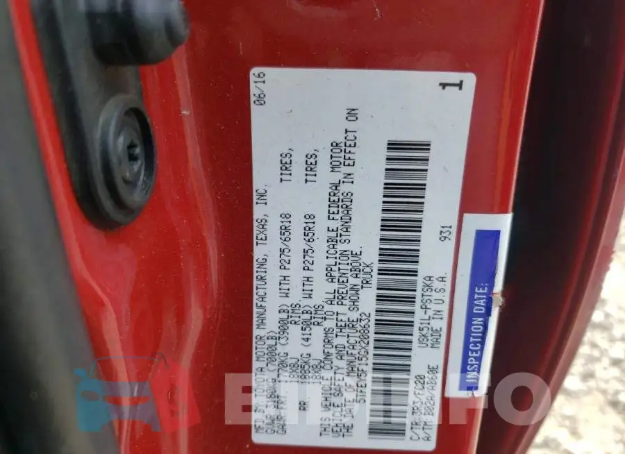 5TFEY5F15GX208632 Photo# 10