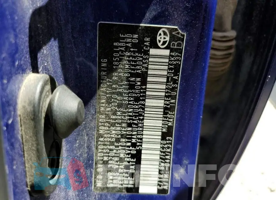 5YFBURHE4JP781114 Photo# 10