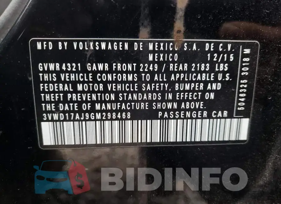 3VWD17AJ9GM298468 Photo# 10