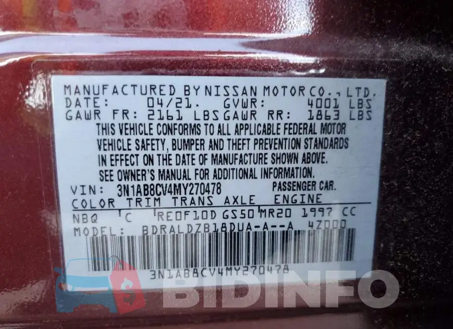 3N1AB8CV4MY270478 Photo# 10