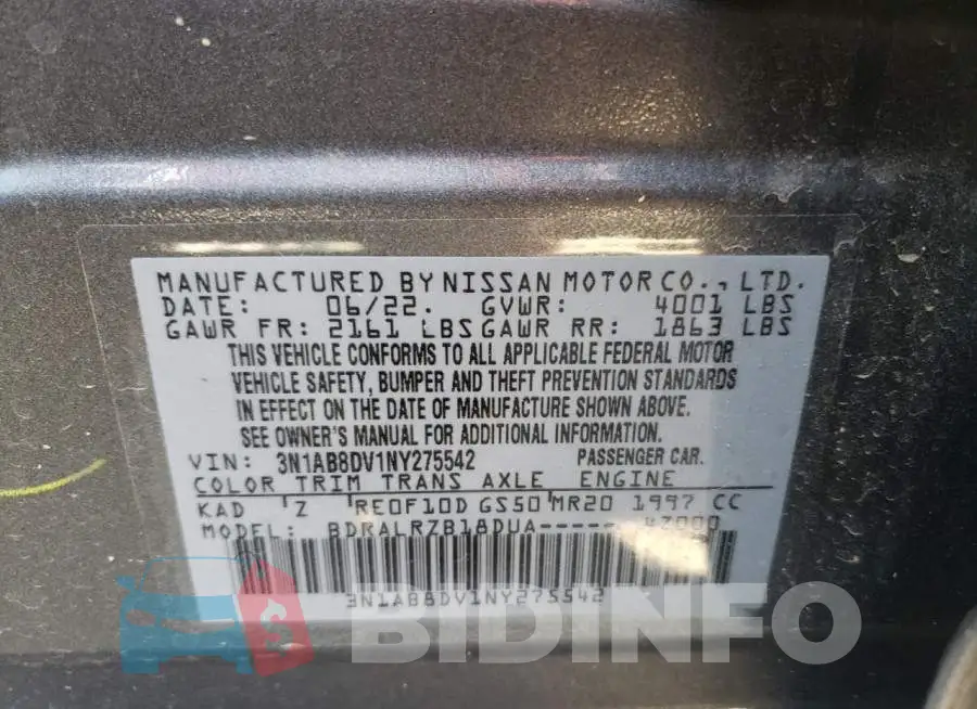 3N1AB8DV1NY275542 Photo# 10