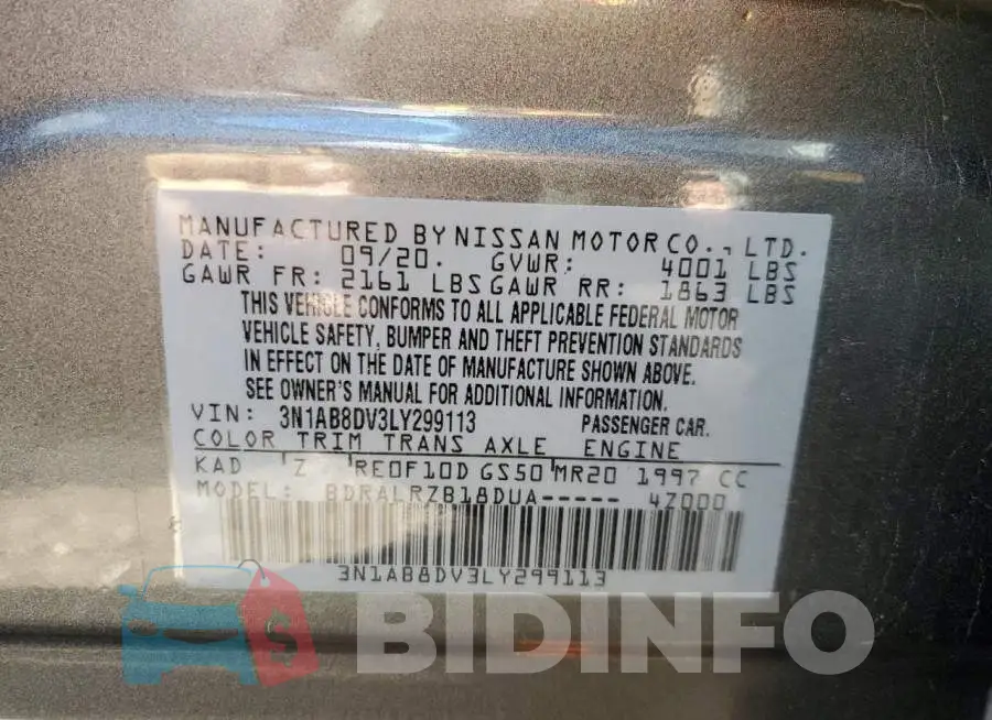 3N1AB8DV3LY299113 Photo# 10