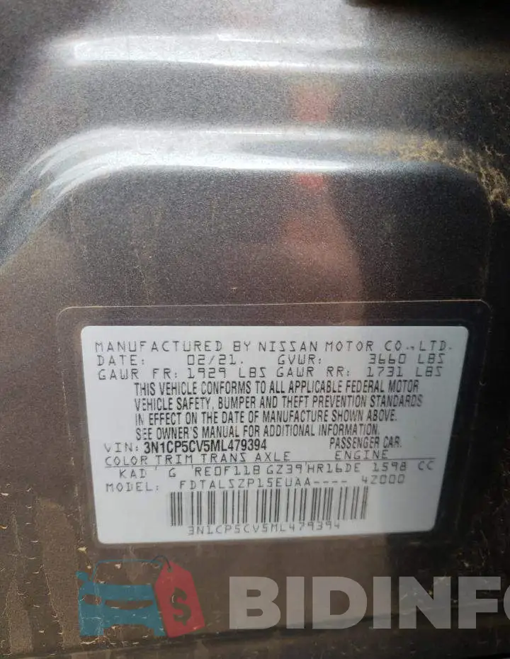 3N1CP5CV5ML479394 Photo# 10