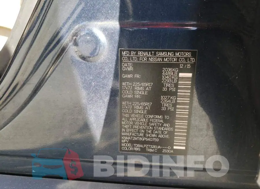 KNMAT2MT8GP640759 Photo# 10