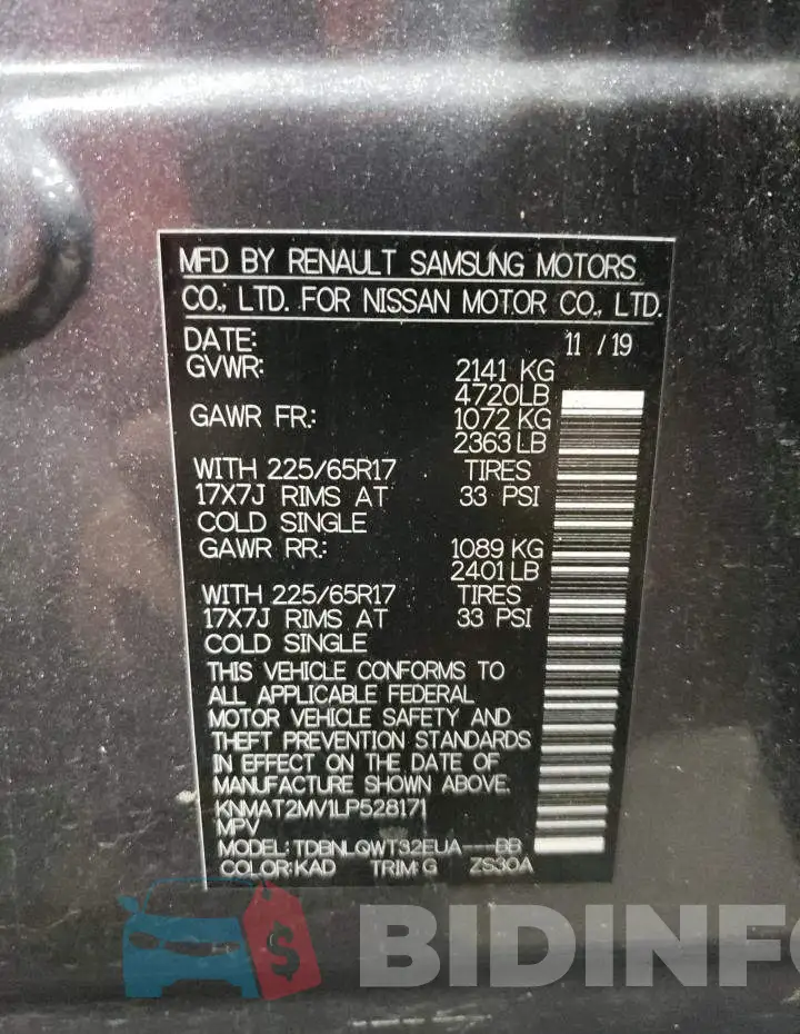 KNMAT2MV1LP528171 Photo# 10
