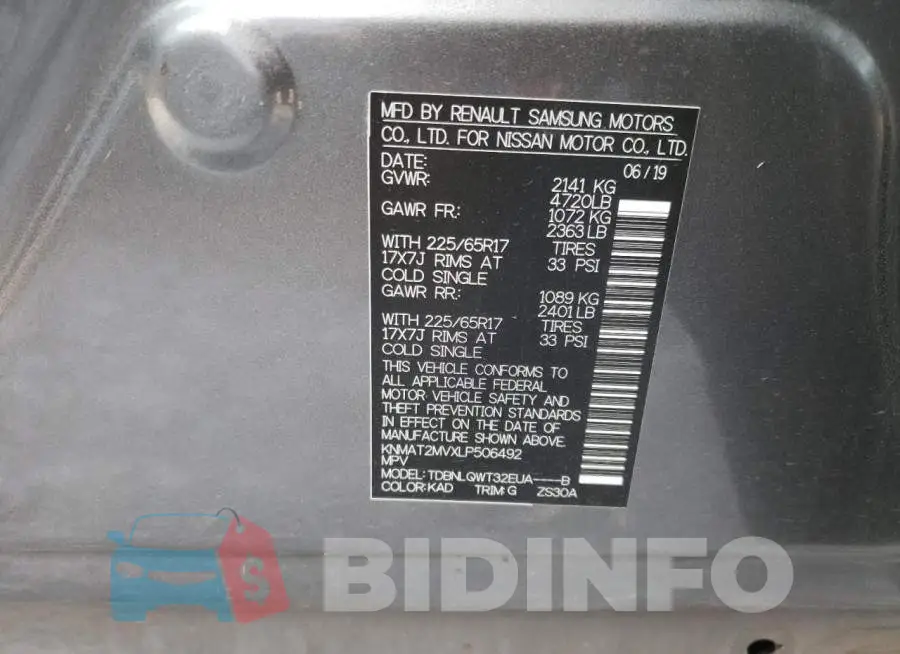 KNMAT2MVXLP506492 Photo# 10