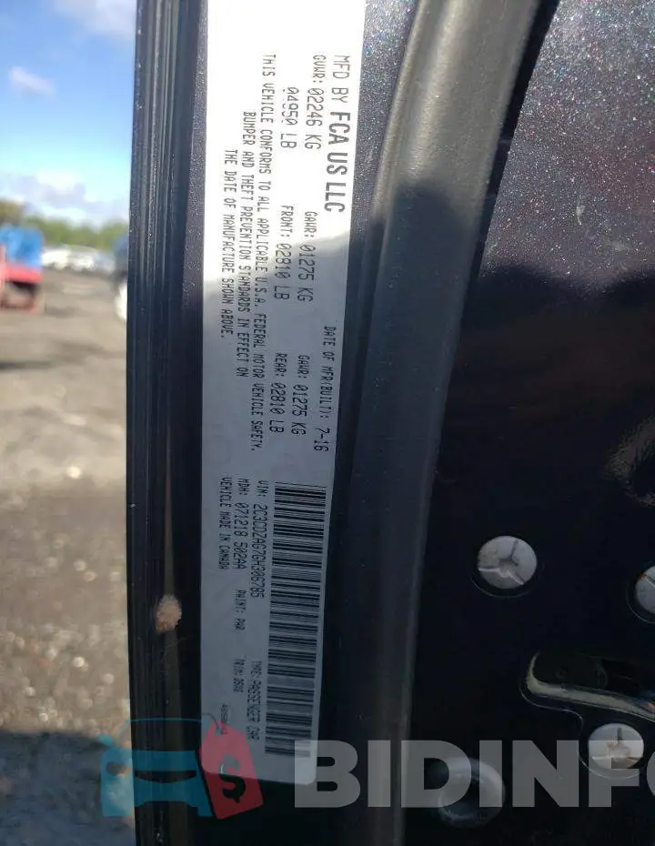 2C3CDZAG7GH306785 Photo# 10