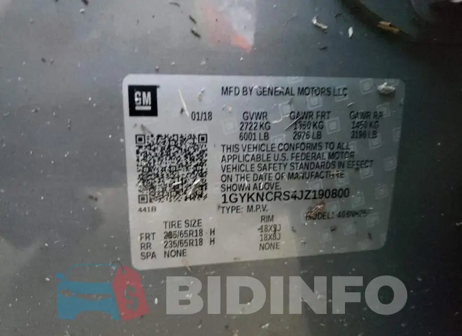 1GYKNCRS4JZ190800 Photo# 10