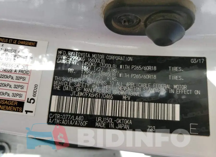 JTJBM7FX6H5170465 Photo# 10