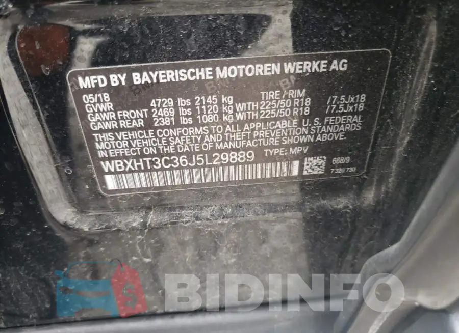 WBXHT3C36J5L29889 Photo# 10