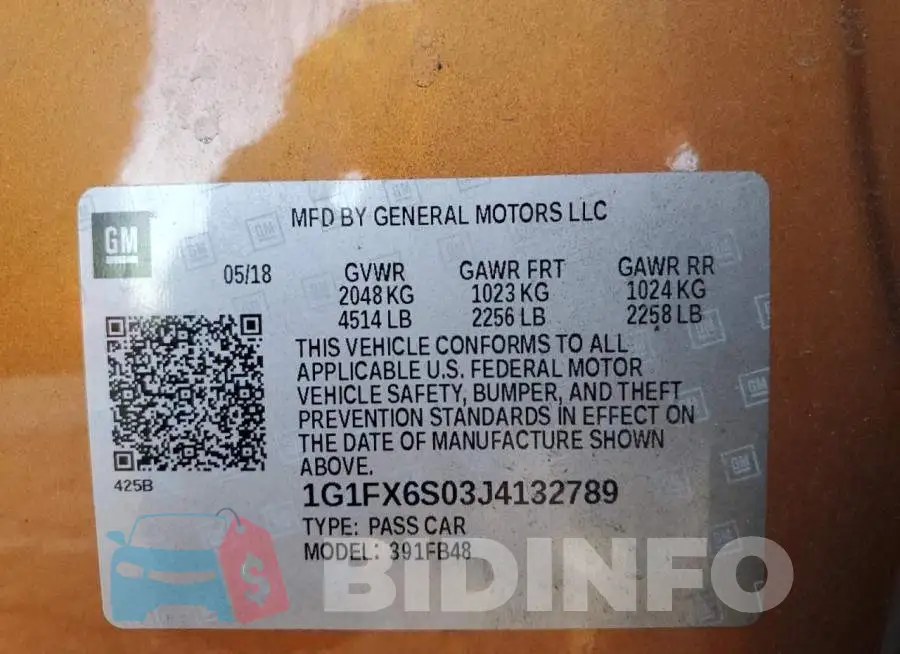 1G1FX6S03J4132789 Photo# 10